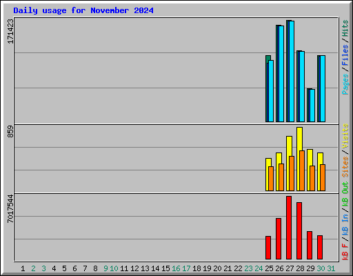 Daily usage for November 2024