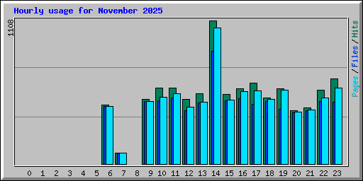 Hourly usage for November 2025