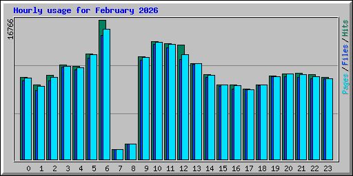 Hourly usage for February 2026